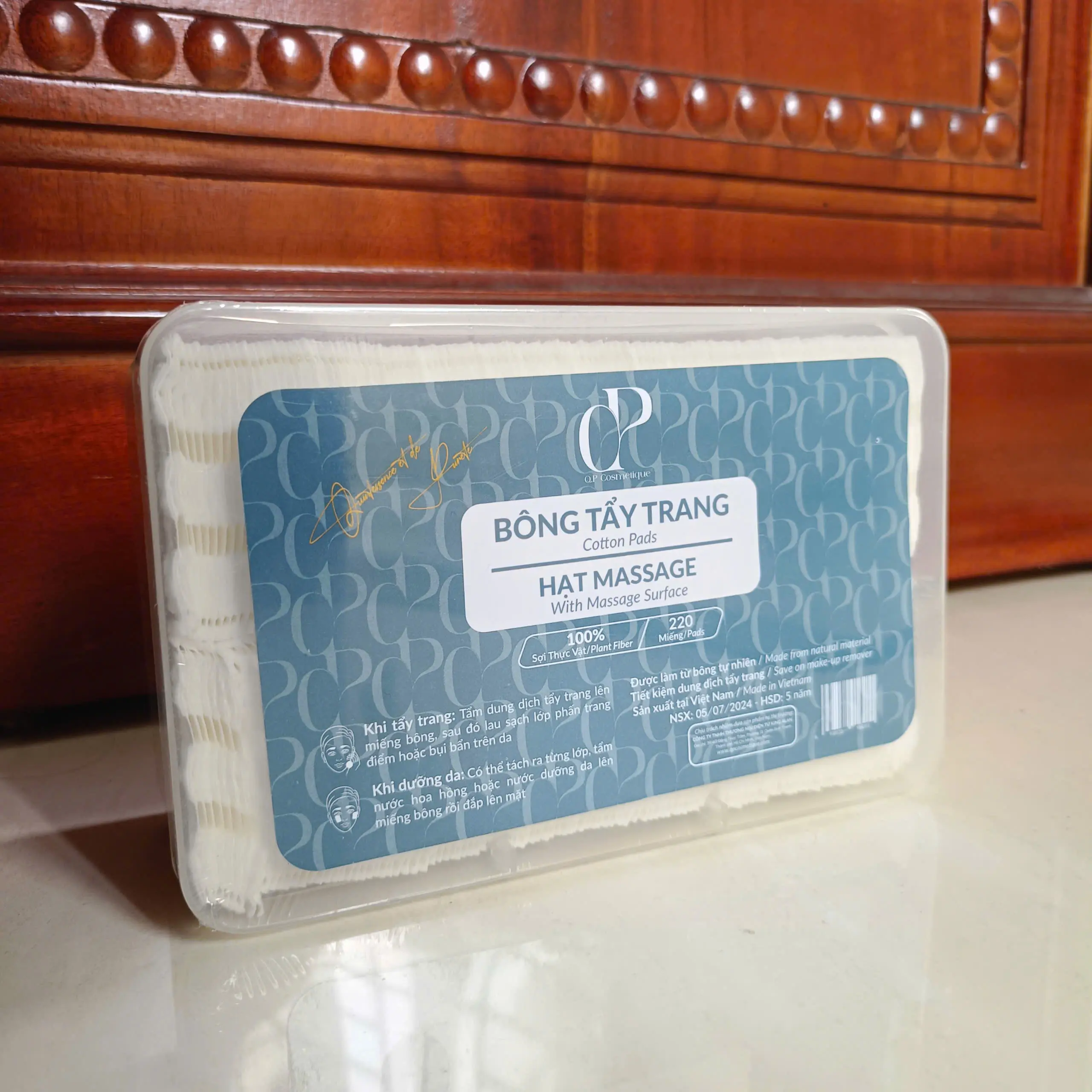 [220 miếng] Hộp Bông Tẩy Trang Massage Làm Sạch Sâu, Mềm Mại