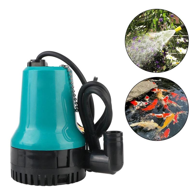 12V/24V Submersible Pump, 4600RPM 50W Portable Bottom Suction Pump with Accessories, Multifunctional Water Pump for Home, Farm, Outdoor 7