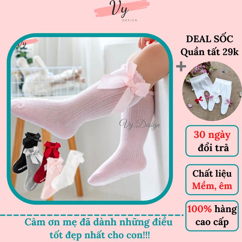 Tất cho bé gái mùa đông Tất cổ ngắn cho bé tất dài bé gái tất chống muỗi