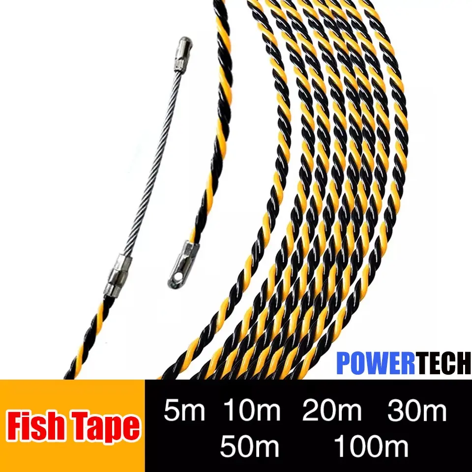 COD (ในไทย พร้อมส่ง) Fish Tape ฟิตเทป ดึงสายไฟในท่อ ความยาว 10 15 20 25 30 50 M