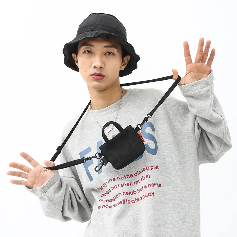 Túi Đeo Vai Nylon, Unisex, Màu Trơn Phong Cách Thường Ngày túi Messenger Có Khóa Kéo 1