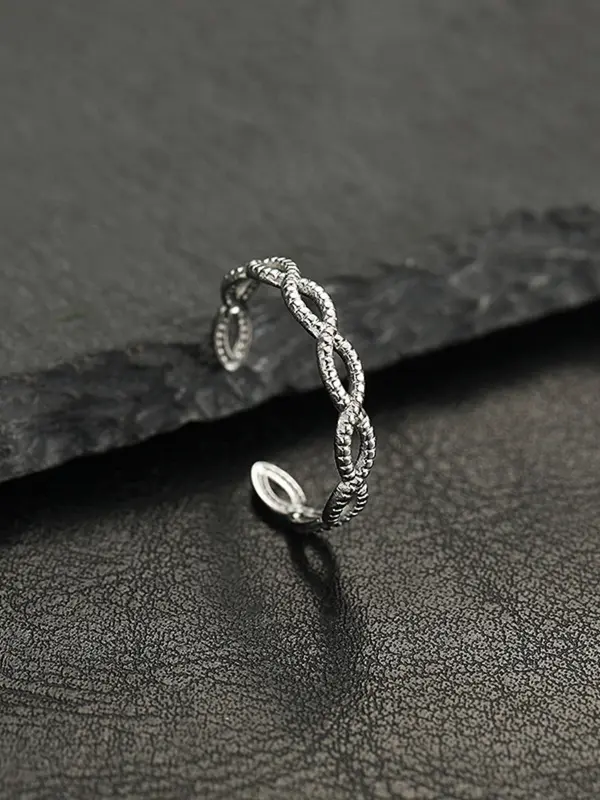 Punk Style Leaf Design Cuff Ring, Adjustable Open Ring, Fashion Accessories for Women & Men, Trendy All-match & Exquisite Jewelry for Birthday Gift 5