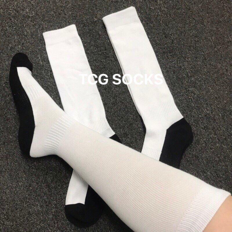 Tất đá bóng vớ thể thao loại dài cao cổ cho nam nữ, hàng xuất Mỹ Tigora cao cấp football baseball socks Cotton 2