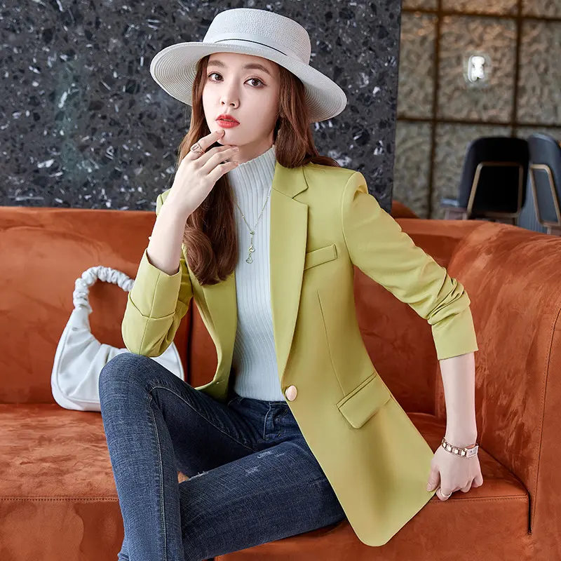 BLAZER IMPORT KOREA JAS OUTER WANITA CASUAL LEMON 1