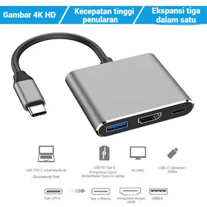 USB3.0 Video Audio Female Converter 4K Type C HDMI & PD Fast Charging Keyboard Connector Printer USB Adapter