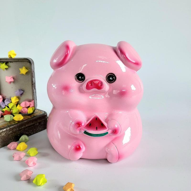 Heo đất Dưa Hấu cute dễ thương đựng tiền, Lợn đất trang trí, quà tặng trang trí ý nghĩa, Ống tiết kiệm Ống Heo Đồng