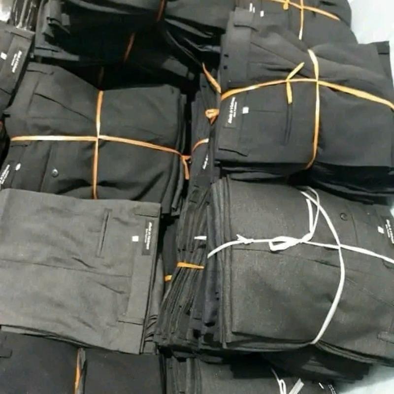 Quần tây nam trung niên ống  đứng thanh lịch Menswear quần vải nam Ong 1