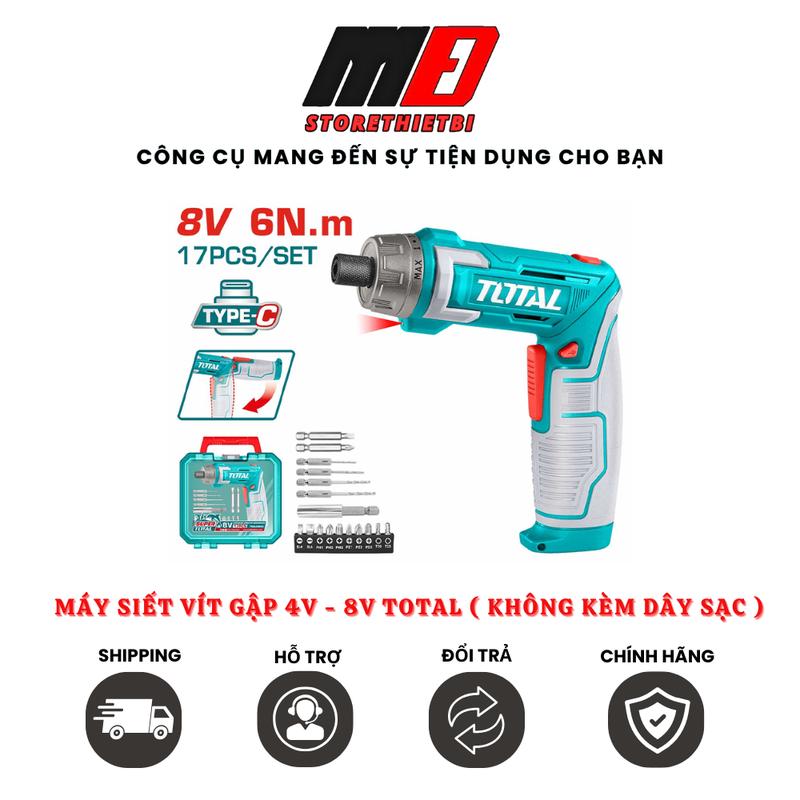 Máy Siết Vít Gập Mini Dùng Pin (4V - 8V) TOTAL (Chính Hãng) - Không Kèm Dây Sạc
