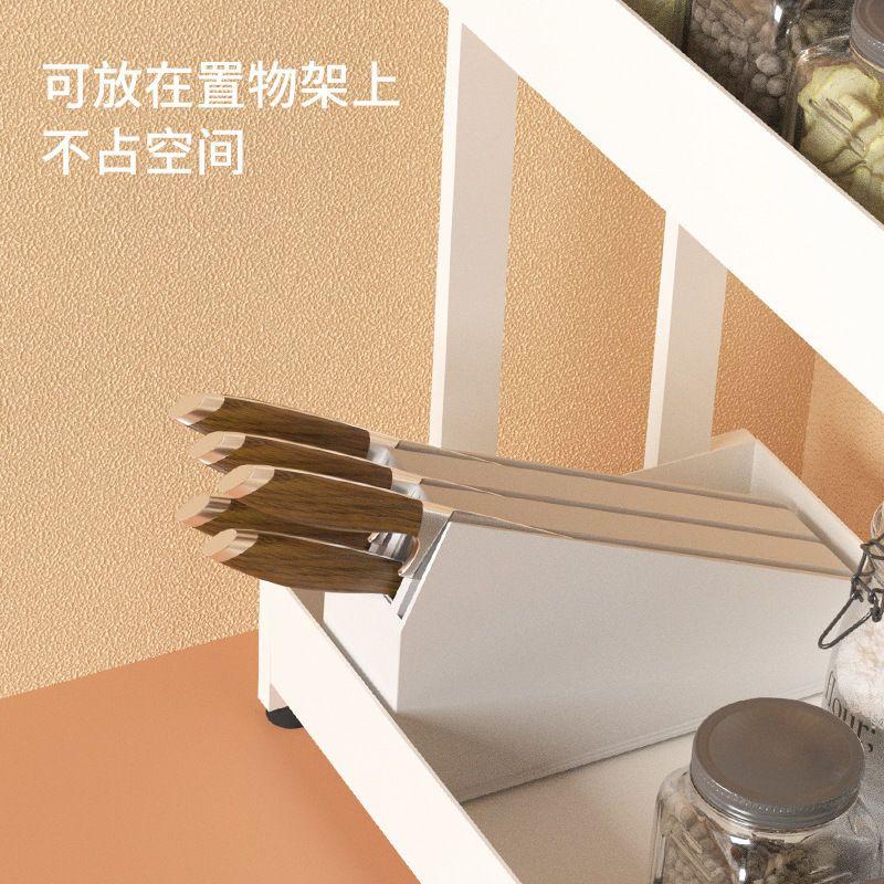 Countertop Knife Holder Horizontally, Knife Holder, Easy Storage, Kitchen Knife, Bone Cutter, Fruit Kitchen Knife Shelf, Kitchen Household Goods 0