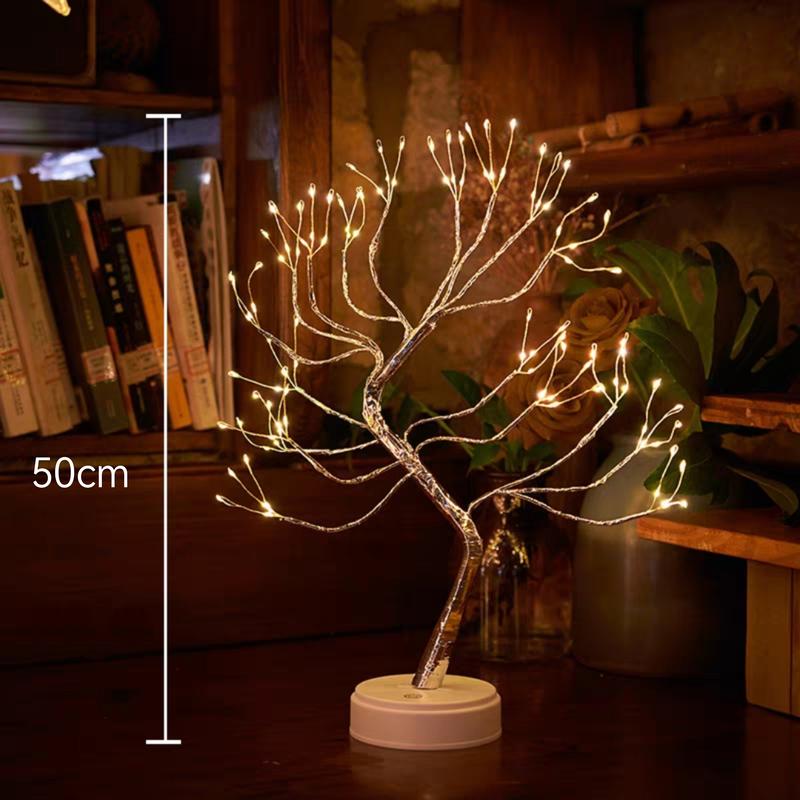 Product Introduction of Lampu Tidur Model Pohon Ranting Unik Colokan USB / Tenaga Baterai Dekorasi Kamar Kawat Tumblr Led/Led Tree Romantic Night Light Meja Samping Tempat Tidur Hadiah Ulang Tahun Lamp Led Plastik 8