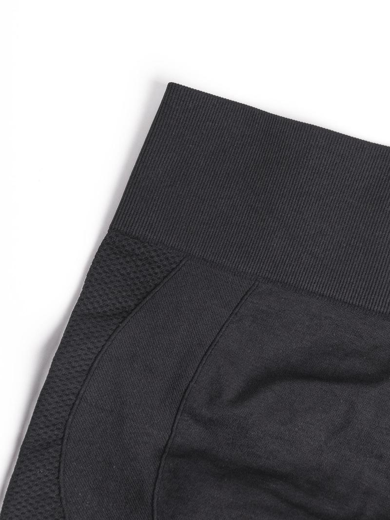 Product Introduction of Women's Solid Color High Waist Sports Shorts, Breathable Comfortable High Stretch Yoga Shorts, Ladies Sportswear for Indoor Outdoor Wear 6