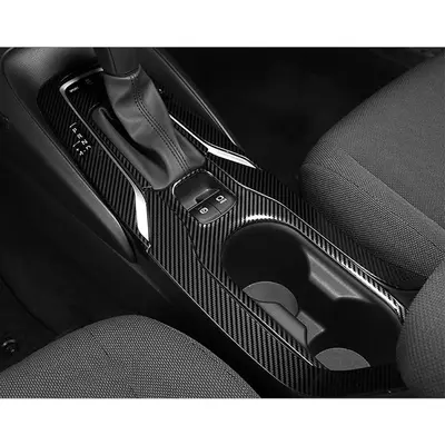 Accessoires De Voiture Pour Ford Mustang 2024 2025 ABS En Fiber De Carbone Imprimé Poignées De Porte Intérieures Garniture De Couverture 2 Pièces
