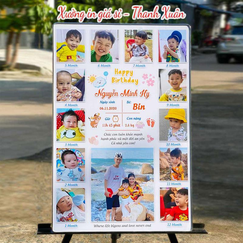 MUA 1 TẶNG 1! in ảnh tráng gương bo viền ghép ảnh theo yêu cầu decor trang trí ảnh cổnng cưới ảnh sinh nhật thôi nôi làm quà tặng bạn bè người thân Khung Tranh Decor Phòng Trang Trí Nhà cổng