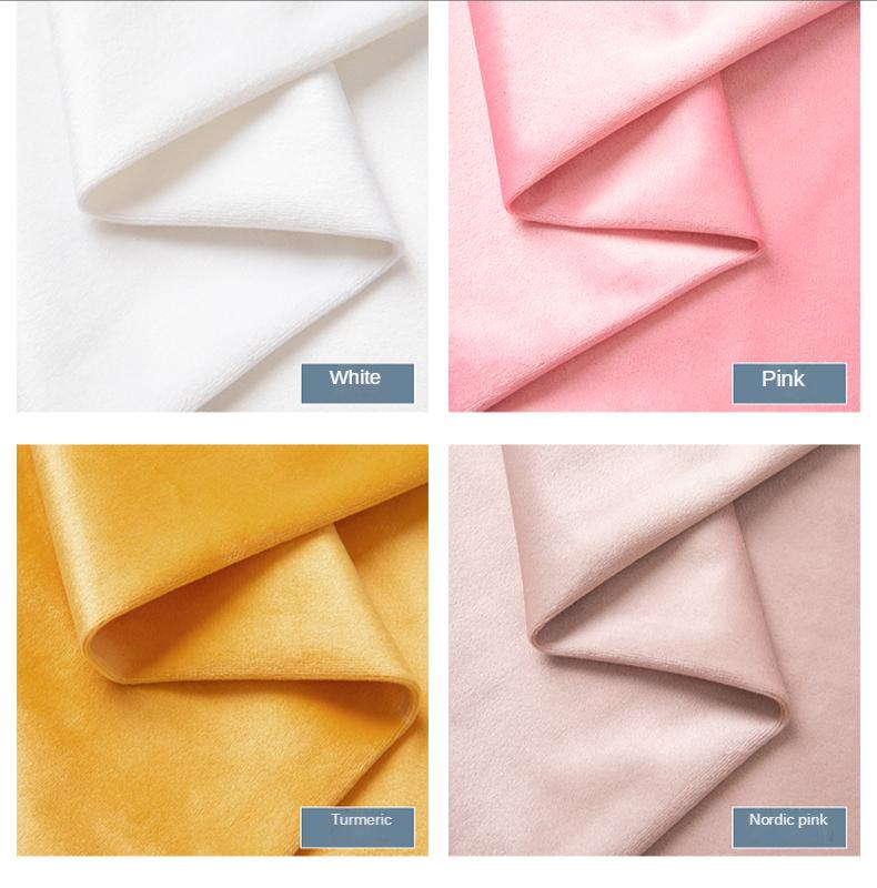 Product Introduction of Thickened Velvet Fabric By The Meter for Sewing Clothing Curtains Pillowcases Sofa Covers Tablecloth Plain Black White Blue Red 9