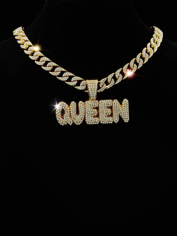 Rhinestone Letter Pendant Necklace for Women for Gift, Clavicle Chain Necklace, Statement Necklace 5