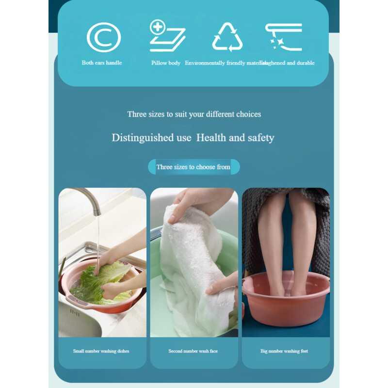 Product Introduction of Plastic thickened baby household large laundry basin student dormitory washbasin foot basin 1