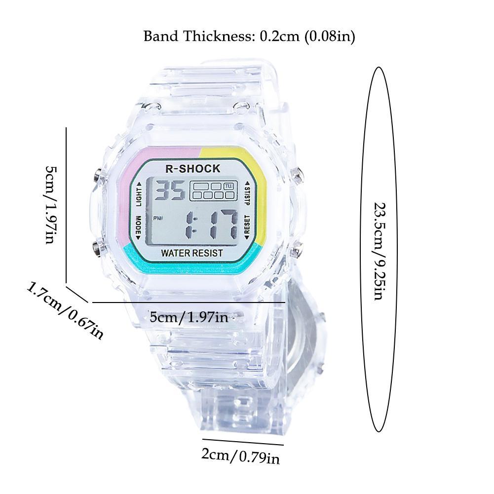 【TERSEDIA & COD】ins Fashion Electronic Sports Watch for Men and Women Students Square Led Watch W1J6