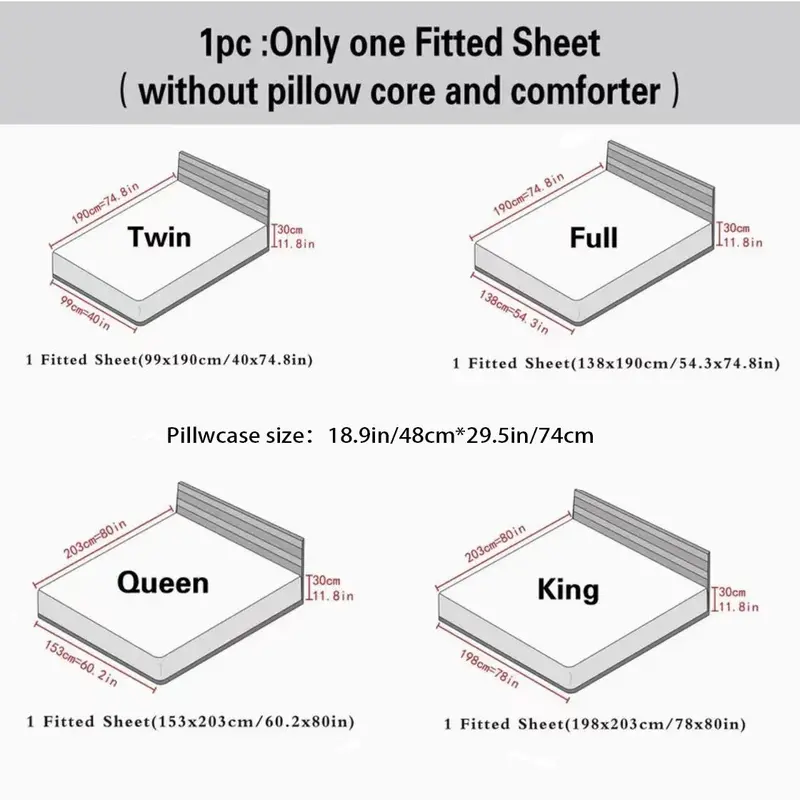 Solid Color Waterproof Fitted Sheet, 1 Count Soft Simple Bedding Quilted Mattress Cover, Bedding Supplies for Home Bedroom, Guest Room, Apartment, School 1