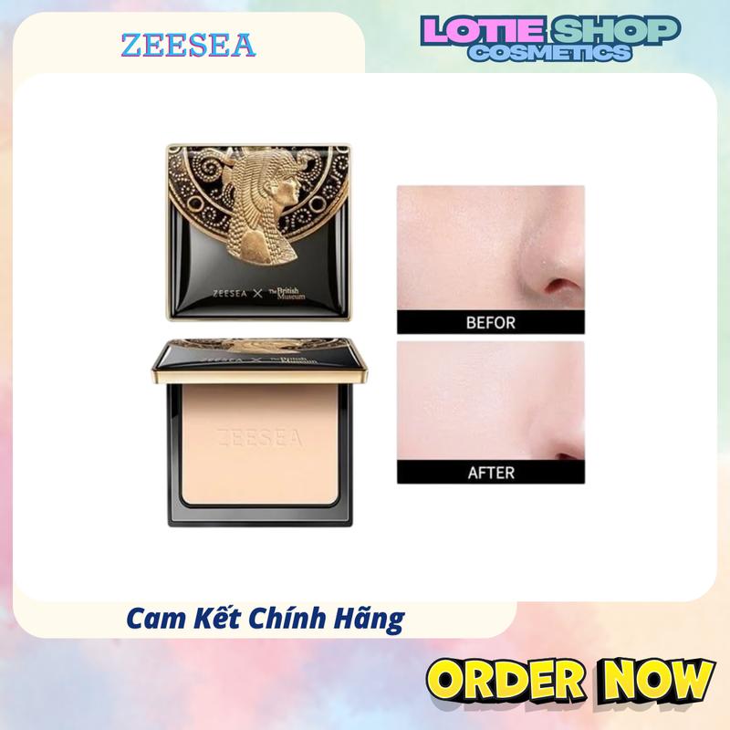  Phấn phủ trang điểm ZEESEA chống thấm nước kiềm dầu phong cách Anh Quốc bảo tàng cổ điển 8g 