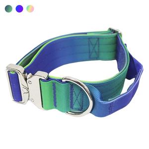 Gradient Color Nylon Dog Collar, 1 Count Adjustable Pet Collar with Buckle, Pet Supplies for Small Medium Large Dogs & Cats
