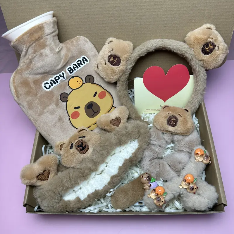 Hộp Quà Tặng Túi Chườm Cappybara Dành Tặng Bạn Bè Người Thân Dịp Lễ 14/2 8/3 20/10 Siêu Dễ Thương 2