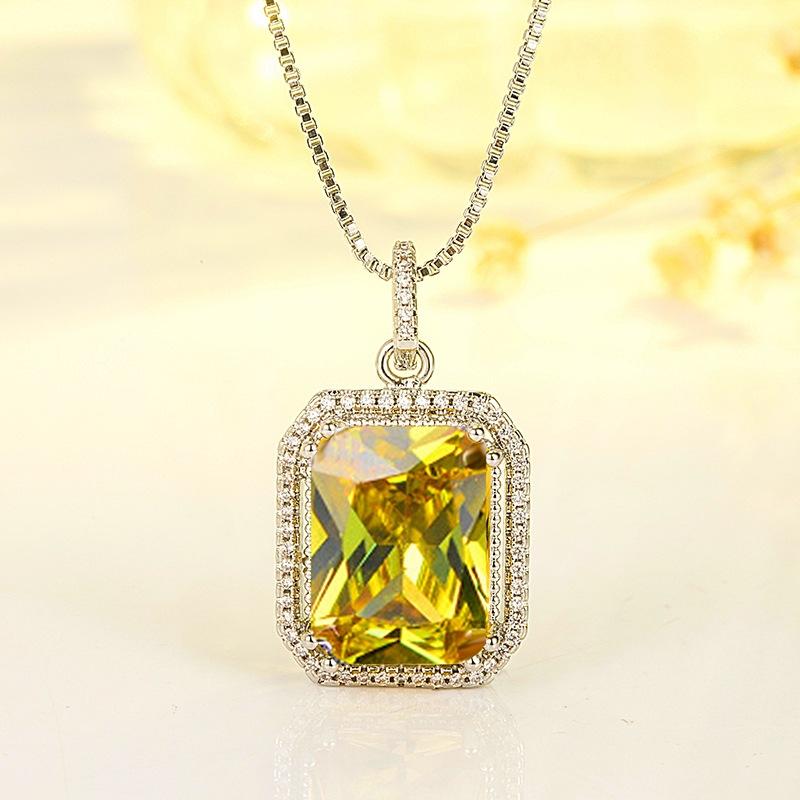 Product Introduction of Tik Tok Live Stream Rectangular Diamond Colored Gems Eardrops Stud Earrings Ring Hot Sale Square Pink Yellow Diamond Crystal Jewelry Suit sakuya  keychain gantungan  kunci bus  stop ganesha  keychain sonny  angel 21