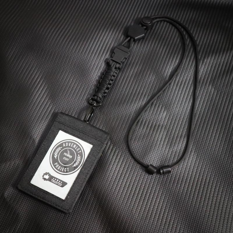 Lanyard ID Card Kanvas Tactical Militer Polri Tali Paracord Premium 5
