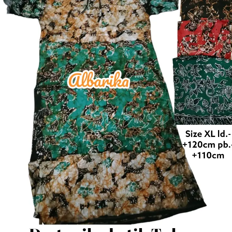 DASTER BATIK TUBAN PENDEK XL TERLARIS TALI DEPAN BUSUI ATAU KANCING AKTIF READY