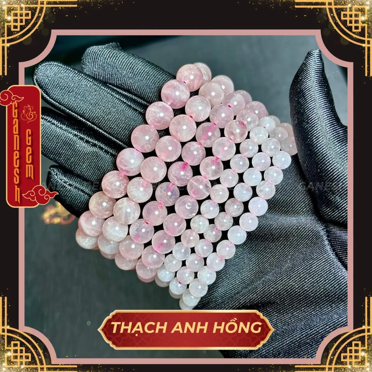 Vòng Đeo Tay Đá Thạch Anh Hồng Tự Nhiên Xinh Xắn Nhiều Size hằng ngày vn