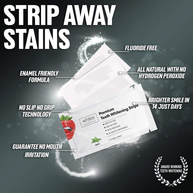 [Free Shipping] Teeth Whitening Strips, 28 Strips (14 Day Treatment) Non Peroxide, Sensitivity Free, Vegan 3