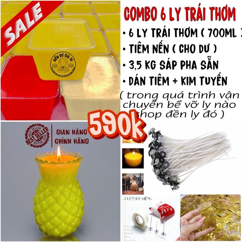 ( Siêu Rẻ ) Combo Làm 6 Ly Trái Thơm 700ml  ( Kèm Văn Khấn Cúng Dường ) - Nến Bơ Cúng Dường , Nến Bơ Cúng Phật  Diy