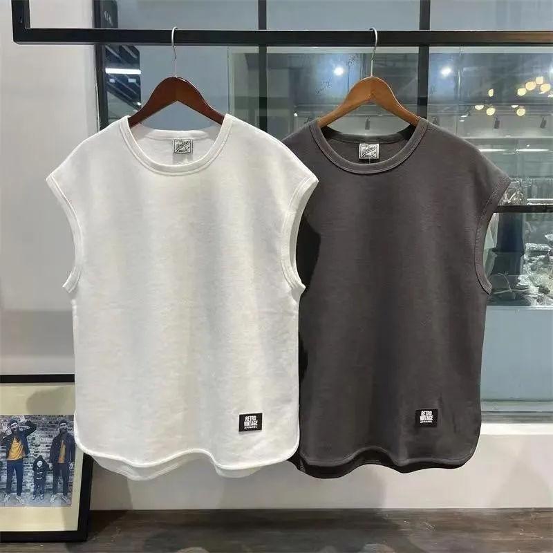 Product Introduction of [10000 People Praise] American Retro Waffle Solid Color Sports Vest Men's Waistcoat Loose plus Size Summer Fashion Brand Sleeveless T-shirt 9