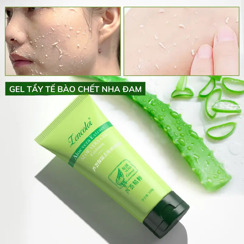 Combo 3 Tẩy Tế Bào Chết Cho Da Mặt LENCOLOR 100g Giúp Làm Sạch Da Chết TẶNG KÈM Sữa Rửa Mặt SENANA 60g 2