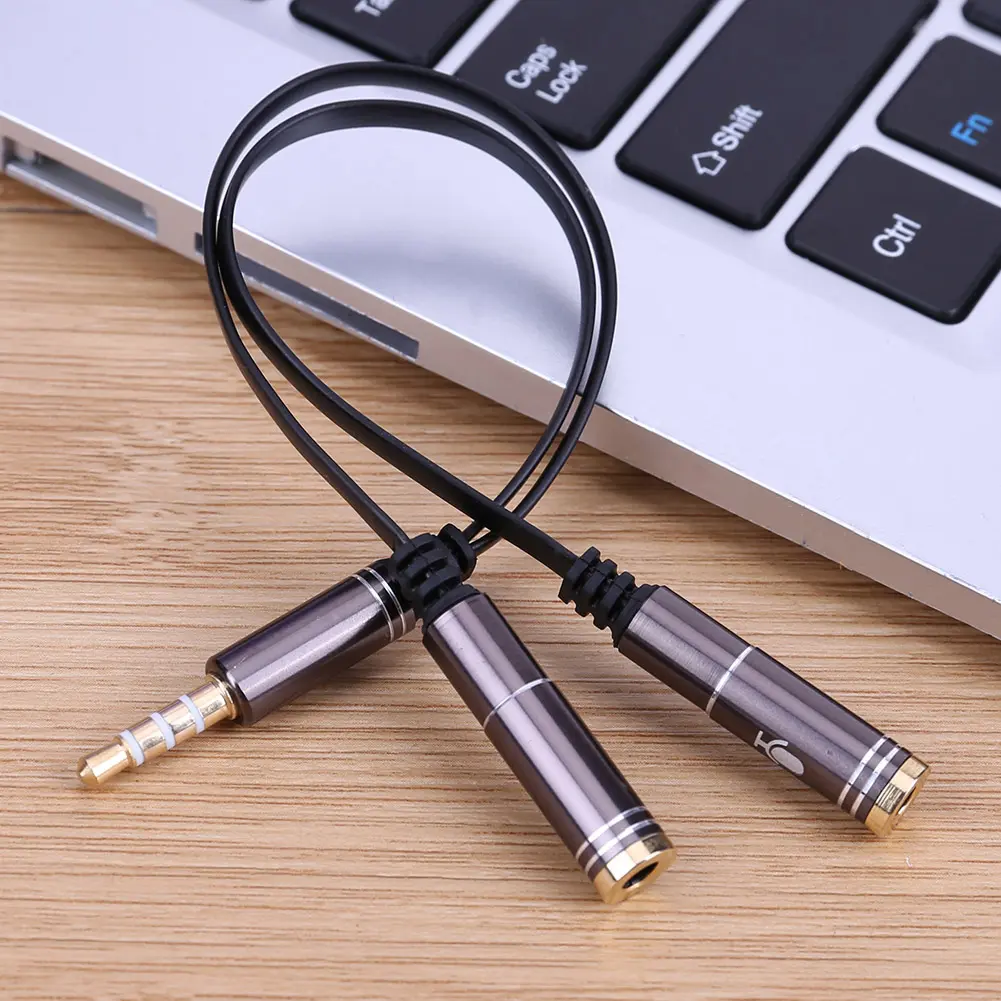 Bộ Chuyển Đổi Cáp Chia Chữ Y Âm Thanh Nổi, 3,5Mm, Nam Sang 2 Nữ, Thích Hợp Cho Tai Nghe Và Mic