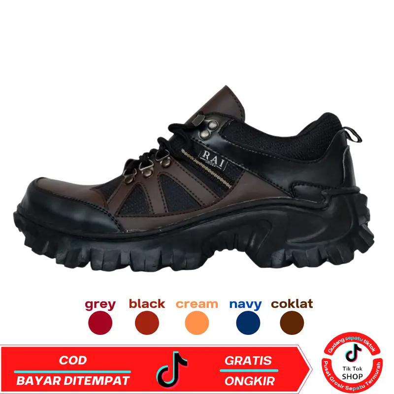 Sepatu Safety Ujung Besi Pria Kerja Proyek Boots Shoes Original 0