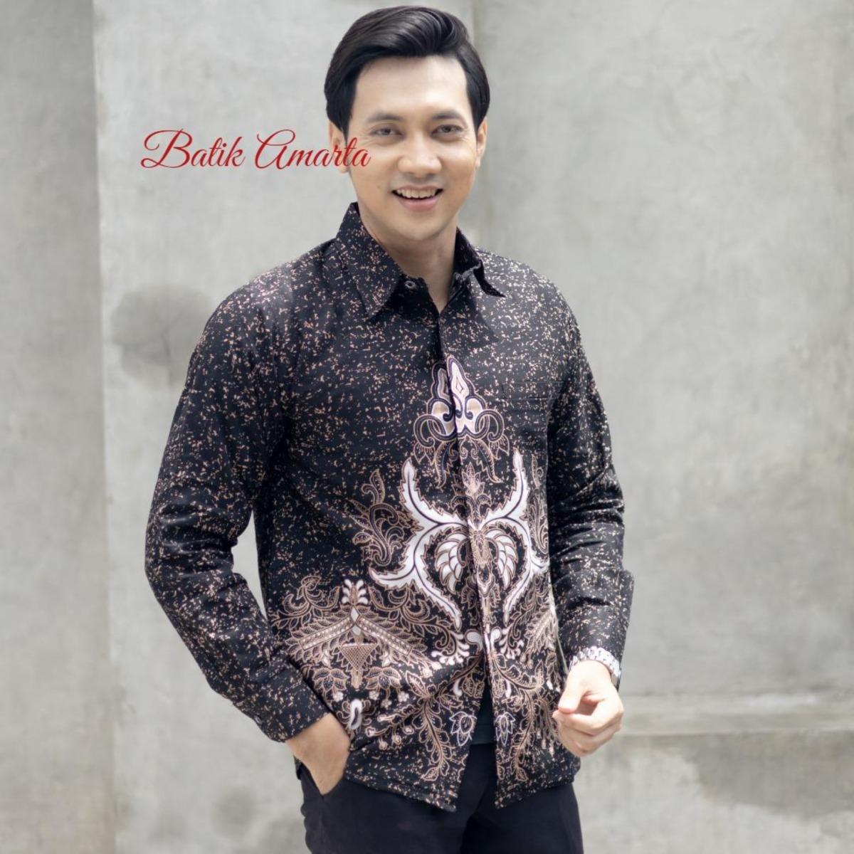 Kemeja Batik Pria Lengan Panjang Premium Slimfit Kasual Kondangan Jumbo Furing GEGOT MOCA