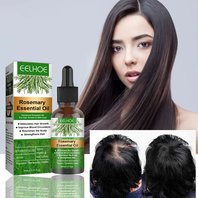 EELHOE Rosemary Moisturizing Hair Care Essential Oil, Prevent Hair Breakage Nourish Scalp Hair Growth Hair Care Essential Oil 1
