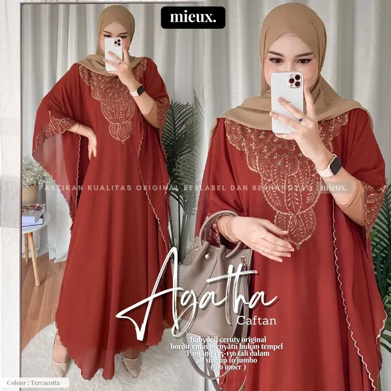 AGATHA KAFTAN Bordir Mewah Original By Mieux (NO INNER) 3