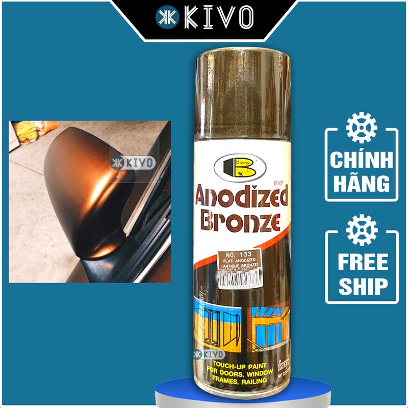 Sơn Gỗ Màu Cánh Gián Bosny THÁI LAN - Sơn Màu Giả Gỗ / Màu Nâu Cổ Đồ Gỗ, Sứ, Đồng - Sơn Xịt Gỗ Cho Bàn Ghế, Cửa Sắt Kivo