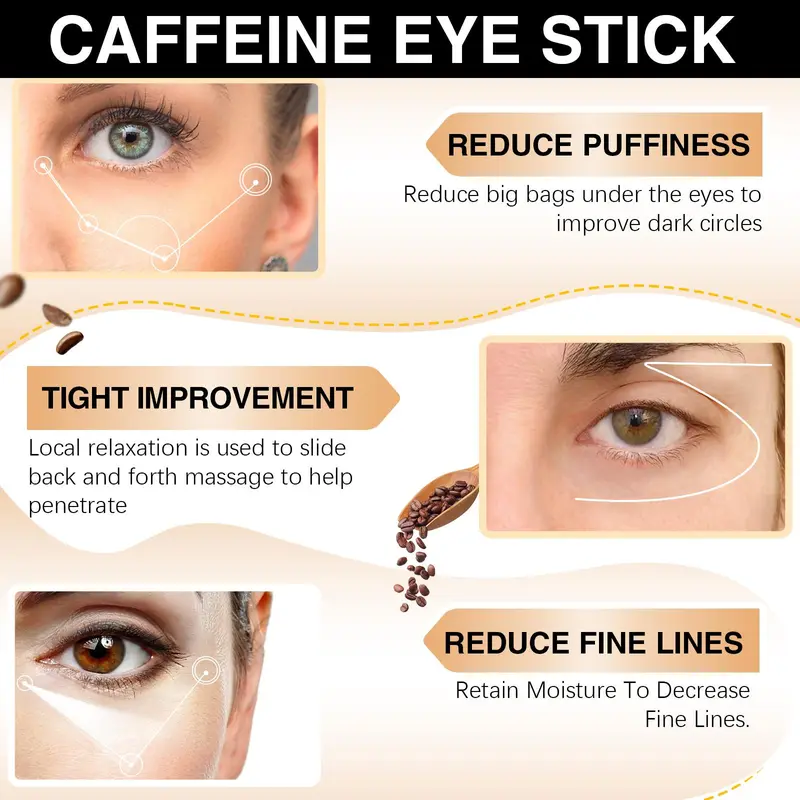 Caffeine Firming Professional Eye Care Cream Stick, Long-lasting Moisturizing Eye Stick, Beauty & Personal Care Product 5