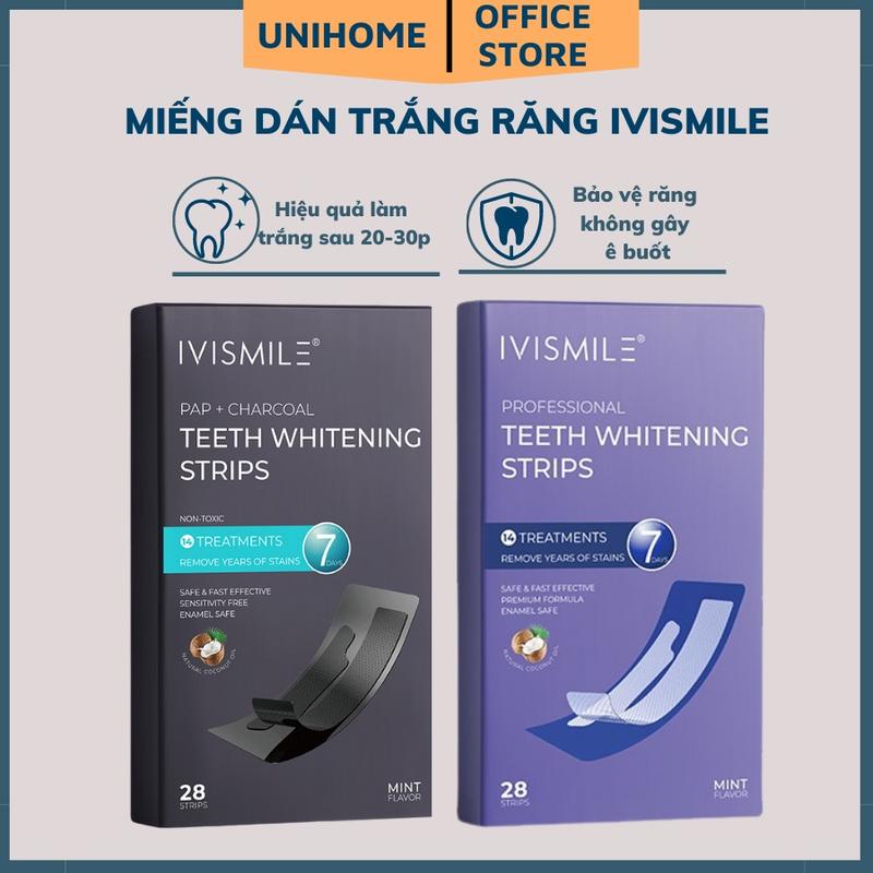 Miếng dán trắng răng DRY WHITENING UNISMILE - Dán trắng răng, miếng dán răng an toàn - không bào mòn, không gây ê buốt 0