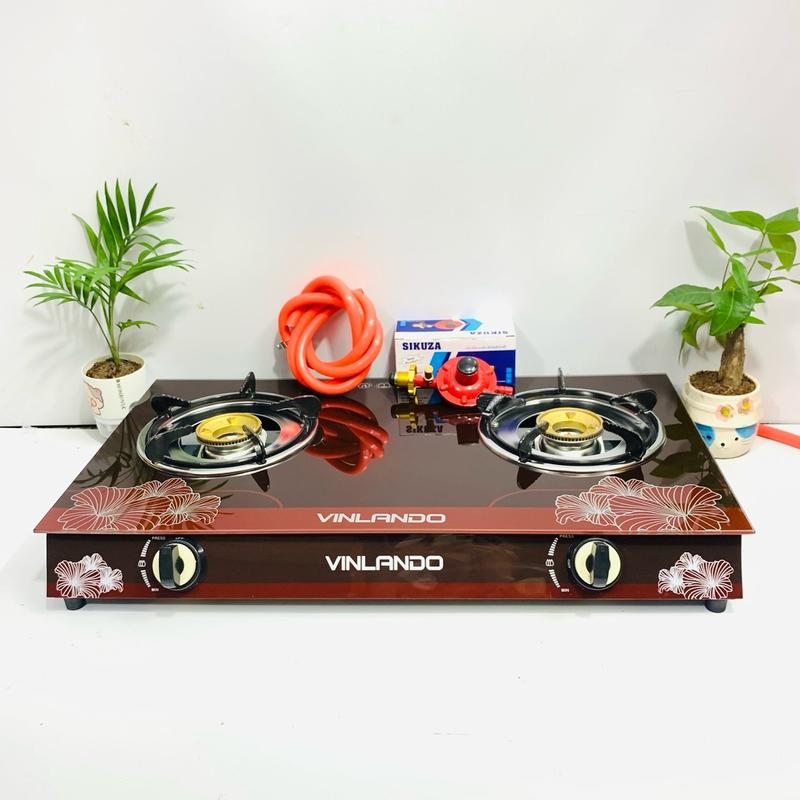 COMBO Bếp gas đôi VINLANDO VN-70C+ 1 Bộ van gas SIKUZA Tự động ngắt + Kèm dây gas 1.5CM