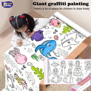 BERMA BABY 3 METER Graffiti Scroll Kertas Mewarnai Jumbo Anak Kertas Mewarnai Jumbo Dan Besar COLORING ROLL Paper