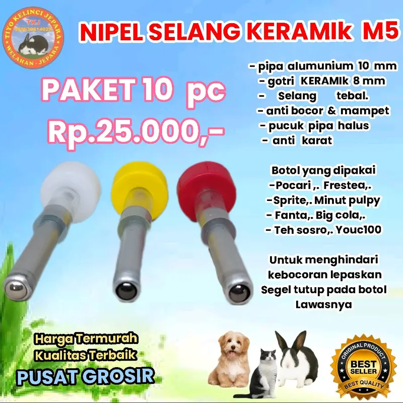 Nipel kelinci selang keramik M5 Per paket isi 10 pc 0