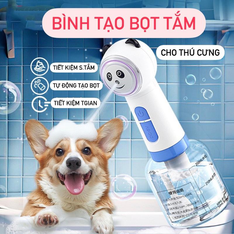 Bình tạo bọt tắm cho chó mèo