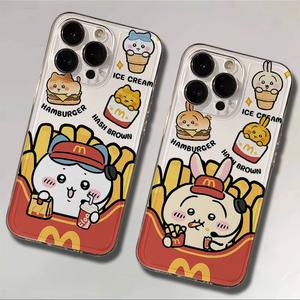 M Ji French Fries Usachi Xiaaba Space Shell Compatible with iPhone 15/14 Couple 16/X/XS Soft Case 13/12
