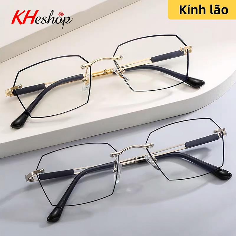 [Mã HY5213] Kính lão form không viền Sang trọng , lịch sự, đúng độ dành cho cô chú lớn tuổi đọc báo xem điện thoại Mắt Kính Women