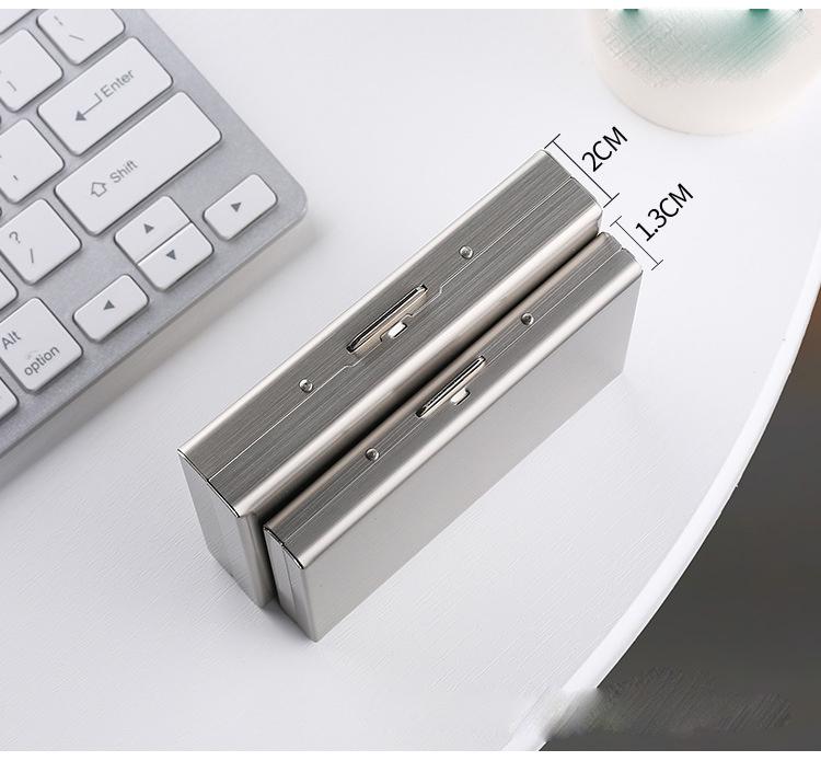 Bóp, ví đựng tiền, đựng thẻ bằng thép không gỉ sang trọng Nam Wallet 6