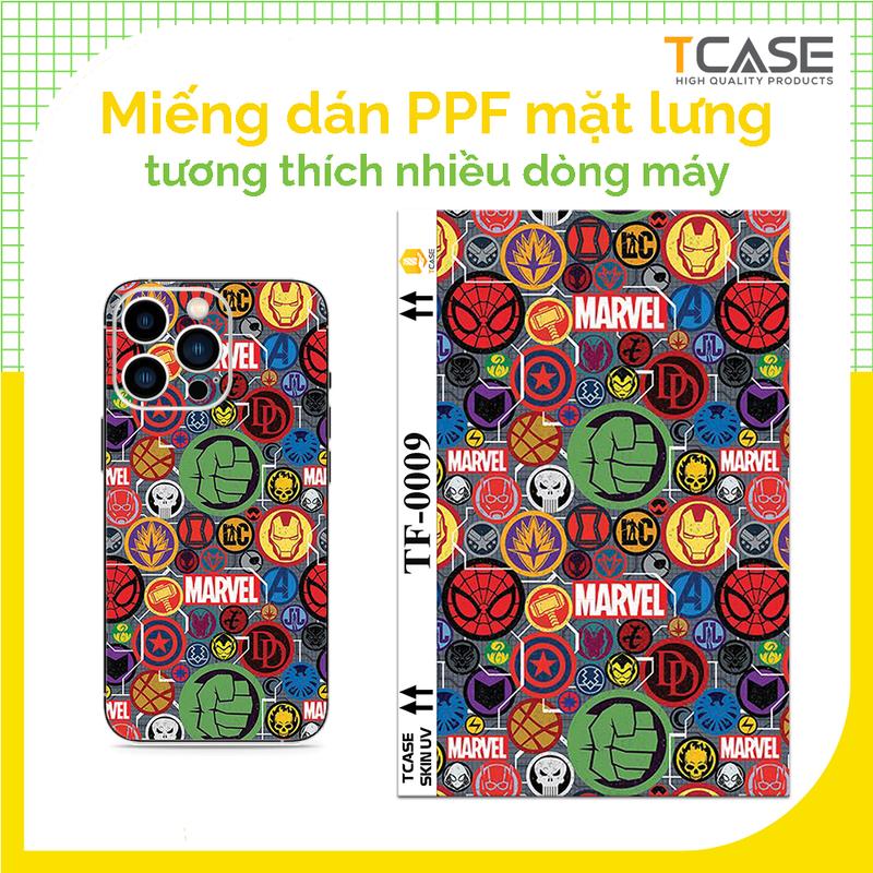 Miếng dán lưng điện thoại đủ dòng Oppo Samsung Vivo Realme Iphone Xiaomi Sony Vsmart,...- Skin PPF in hình 3D P1 Chống Sốc Ốp