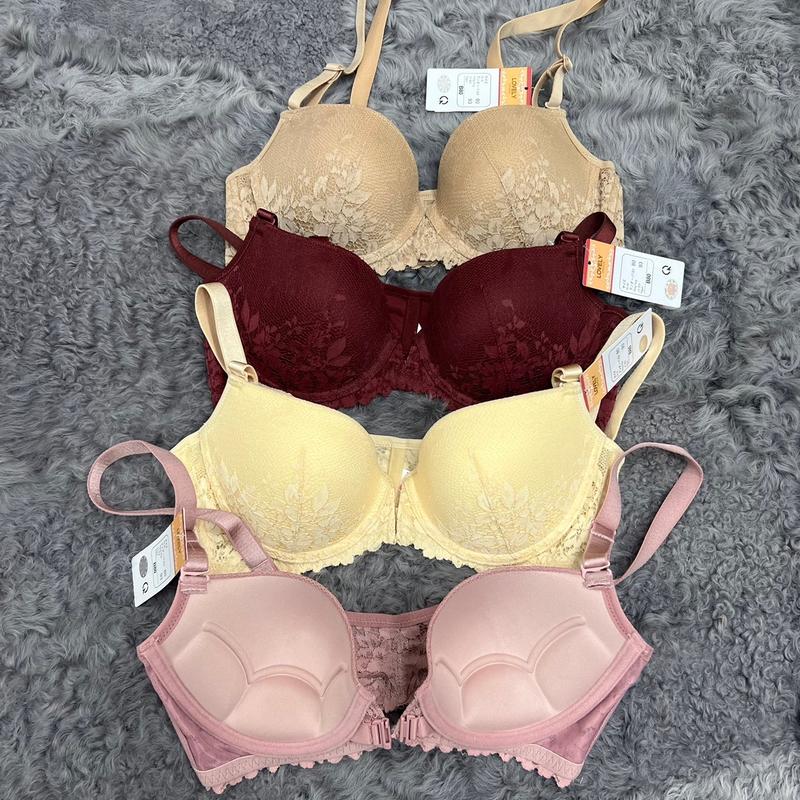 Áo CÀI TRƯỚC REN MỎNG Lovely có gọng Size: B75 34 B80 36 B85 38 B90 40 Quả tròn dành cho vòng 1 to quai ngang bảng to che mỡ nách mỡ lưng - Áo Ngực Nữ Bra Women